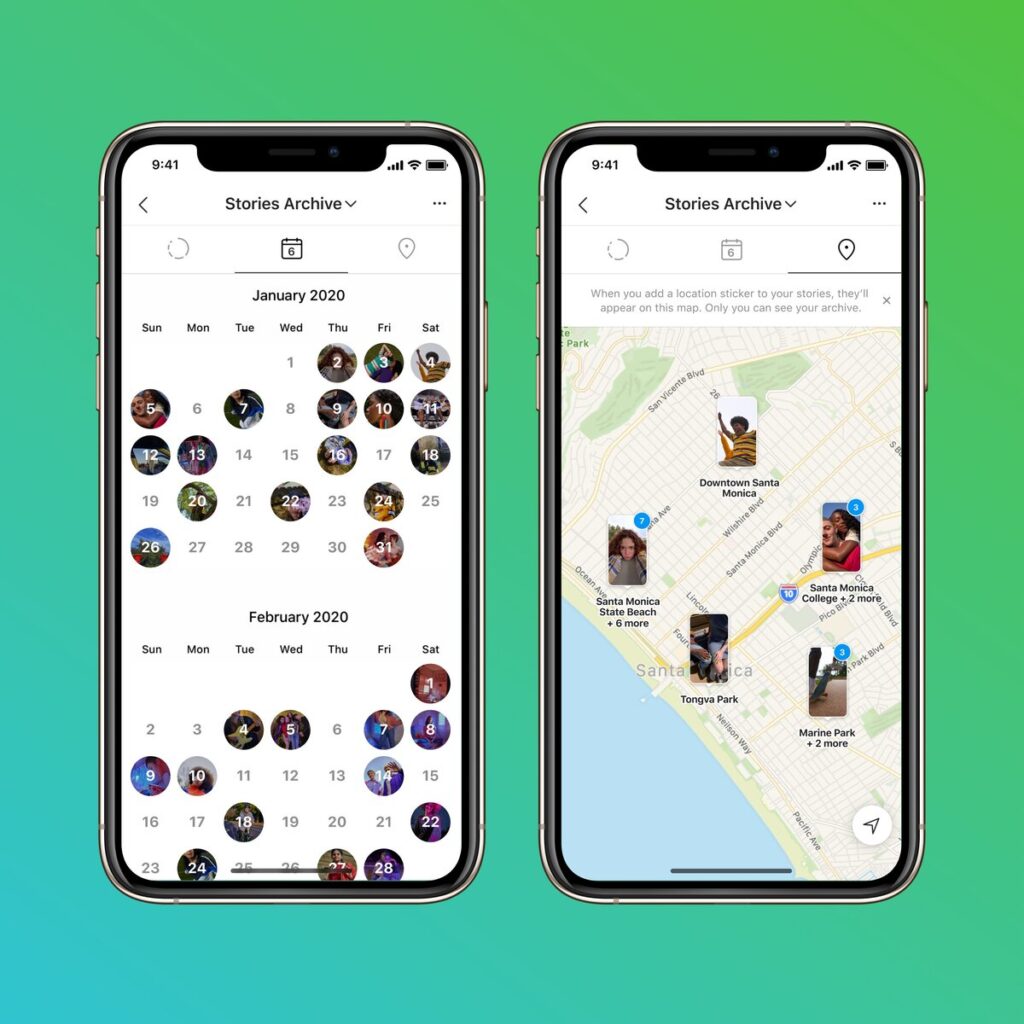 A new way to present archived stories Until now, Instagram users could view their old stories through a rather difficult-to-read timeline. To remedy this, Instagram has created two new display modes: the "calendar", which allows you to see when your stories were taken (up to 3 years ago) and the "map" which indicates in which places have been taken. captured your shots. Note that it is necessary to add a location sticker to your stories for them to appear on the map in your archives.